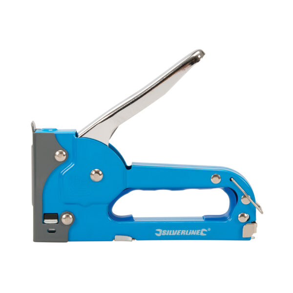 Durable steel body with built-in staple remover