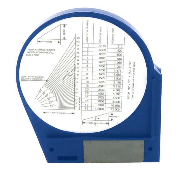 Easy-to-read dial divided into 90° quadrants