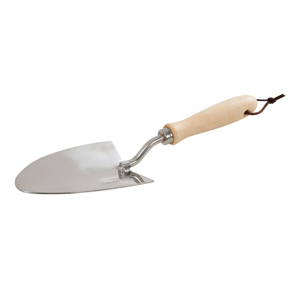 Mirror-polished stainless steel trowel