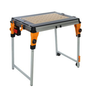 Versatile woodworking station with a multitude of accessories for the capacity to tackle any woodworking task