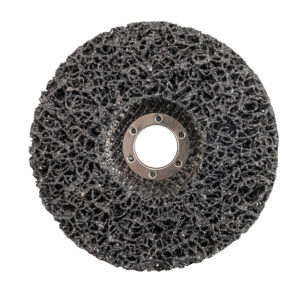 Silicon carbide-coated nylon mesh with fibreglass backing disc