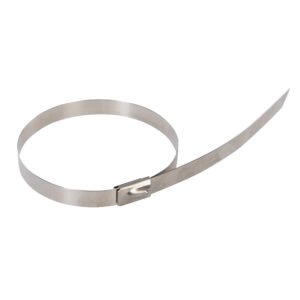 Marine-grade stainless steel cable ties with rounded safety edges