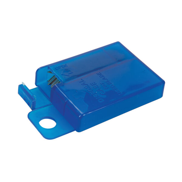 Sturdy plastic case with disposal compartment