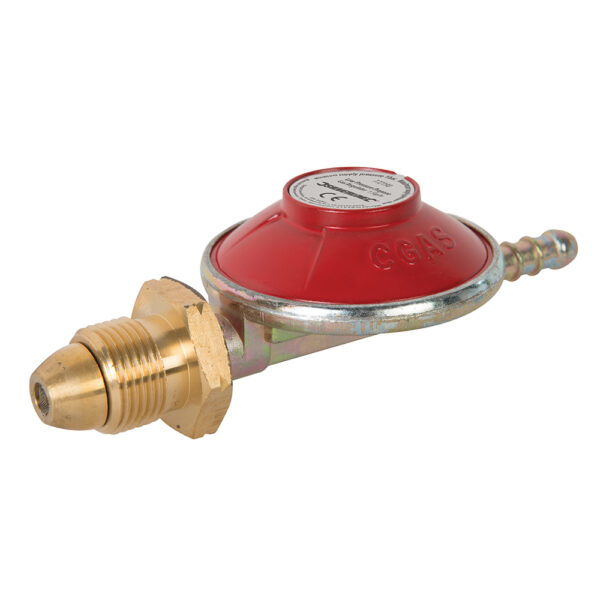 Attaches to propane cylinders with POL-type G.7 G5/8 LH screw-on valve