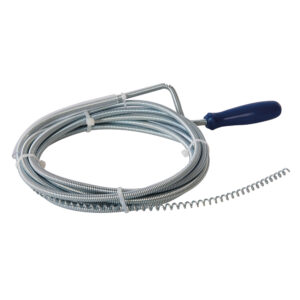 Zinc-coated steel spring wire with corkscrew probe