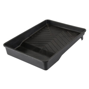 Hardwearing black plastic tray