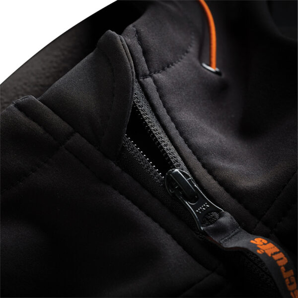 Secure zipped pockets & adjustable hood